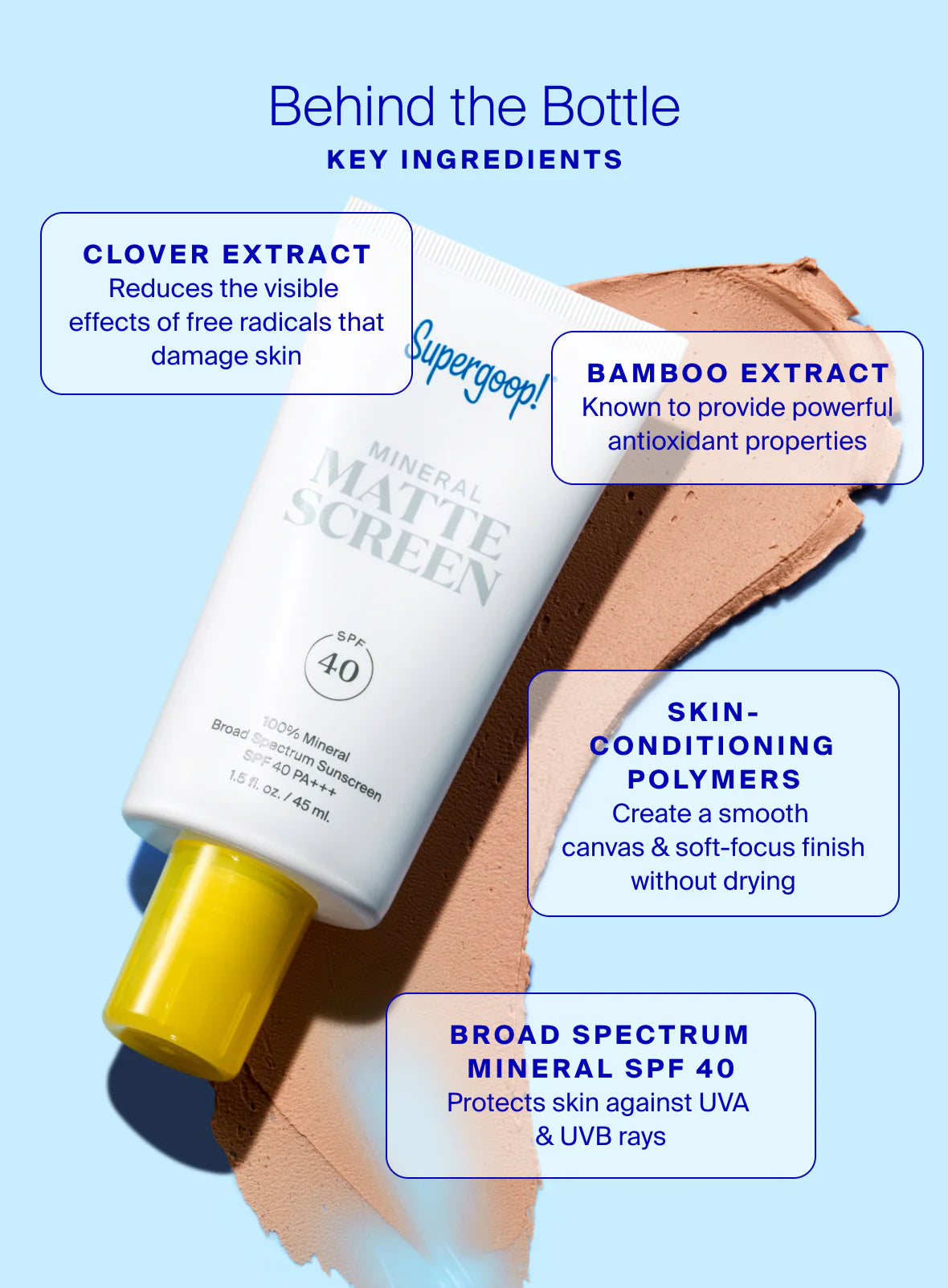 4d1d5a4440bee3f25c27c5563887b3d1.jpg SPF 40 | Mineral Mattescreen | 2 pack - Image 4